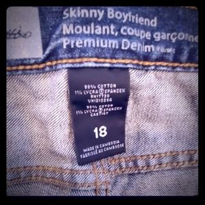 Mossimo Blue Skinny Boyfriend Jeans Size 18